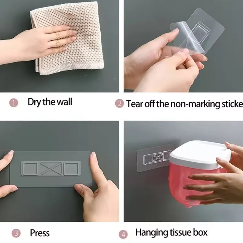 Suporte Inteligente para Papel Higiênico com Prateleira - Instalação Adesiva